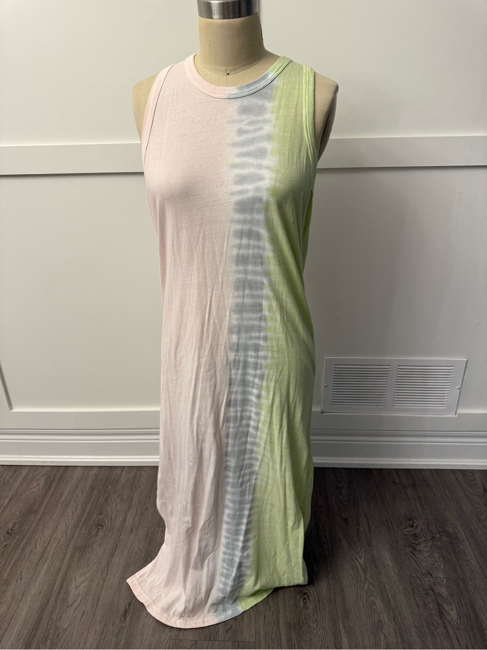 Rails Sleeveless Maxi Dress in Pastel Pink & Lime Stripe